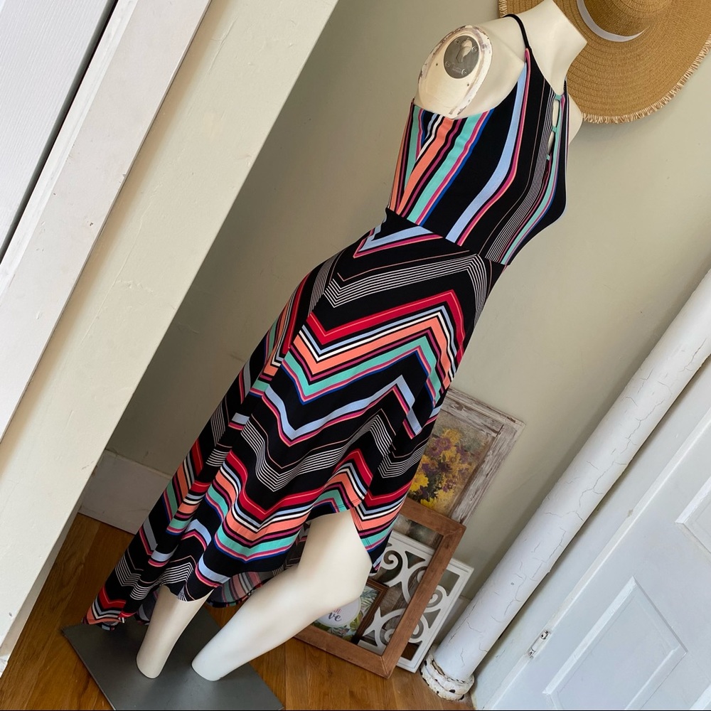 🍬 Candies Striped High Low Tulip Skirt Dress
